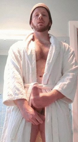 cum bathrobe
