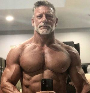 Silver daddy muscle.