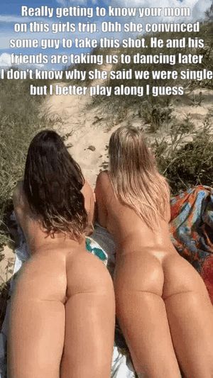 My mom insisted on this girlz only trip. But my girlfriend is keeping me updated