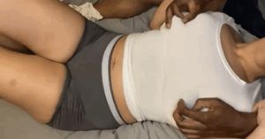 Tickling her nipples