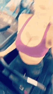 Lindsey on the treadmill.