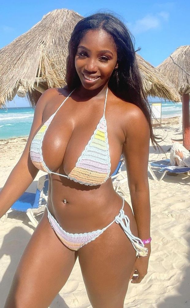 Ellie Mae bikini on beach