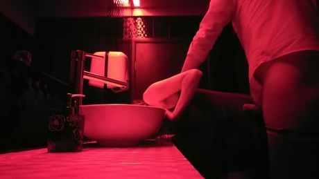 Passionate bathroom fuck - love the intensity