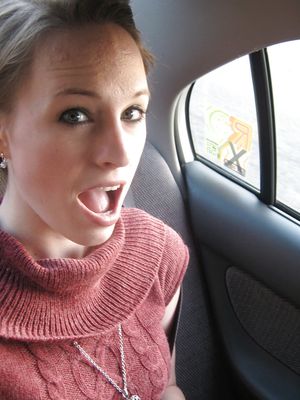 College GF Wide Open Teasing Mouth