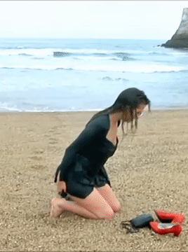 strip on the beach