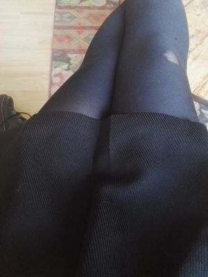 My ex showing me her beautiful legs to put my dick in between