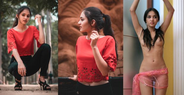 Indian in red