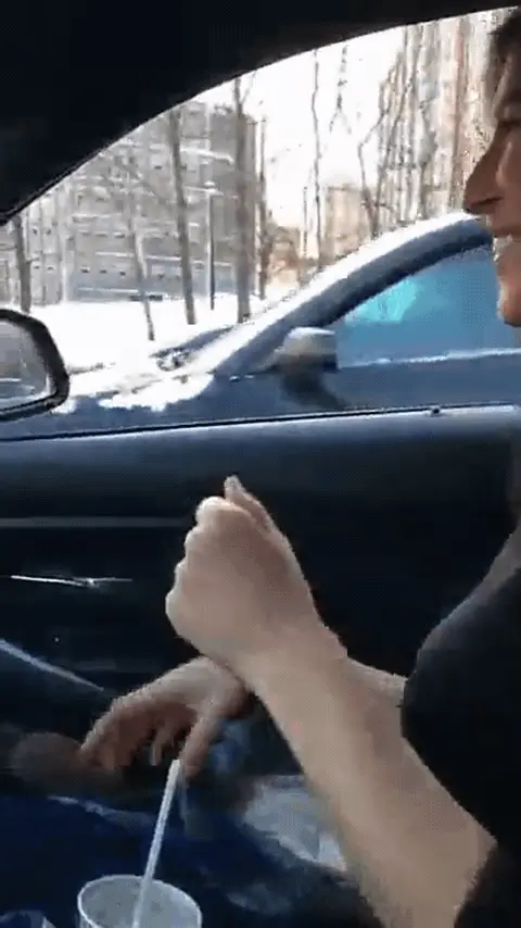 Russian whore flashing tits