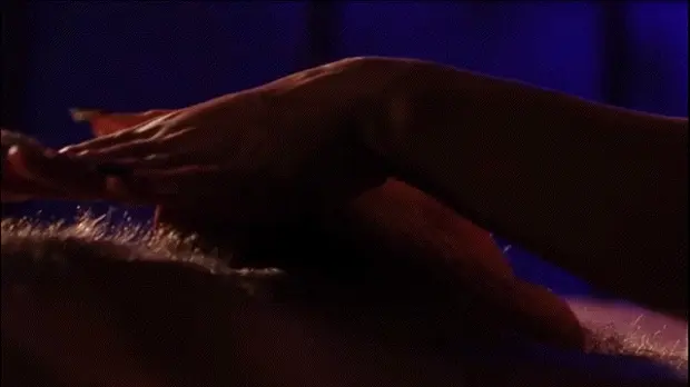 Rubbing his cock