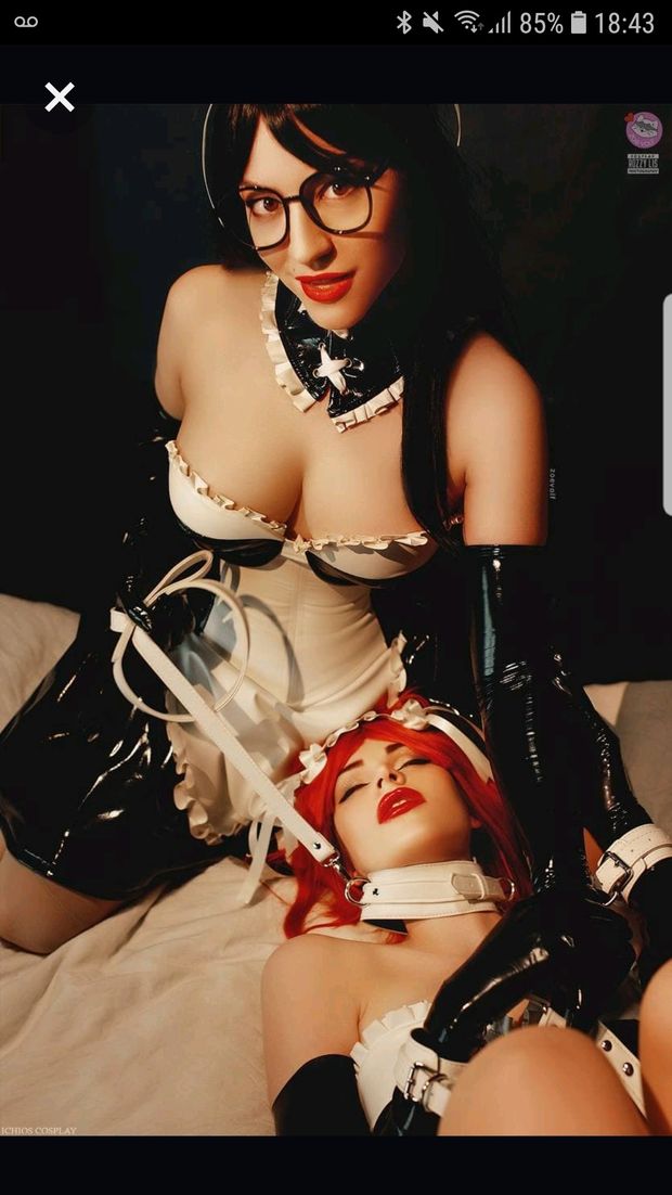 Sexy nuns latex cosplay