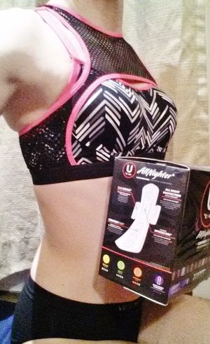 Tiny me with a huge Kotex overnight box