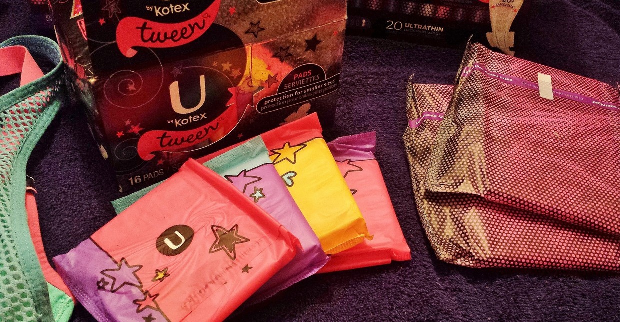 Kotex U Extra Overnights and Tween pads