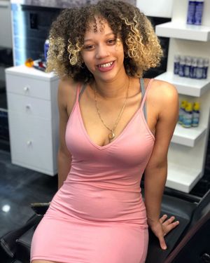 sexy ebony in tight dress