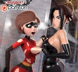 Elastigirl getting her boobs stretched