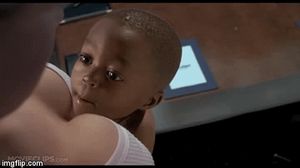 Shirt ripped down the front to expose bra