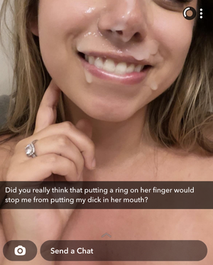 Your fiancee likes big diamonds, but she likes big loads more