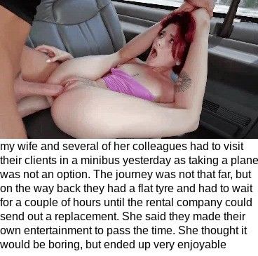 Wife waits for flat tyre
