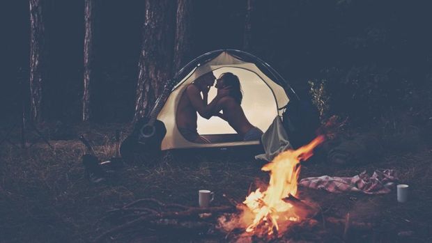 Intimate in a tent