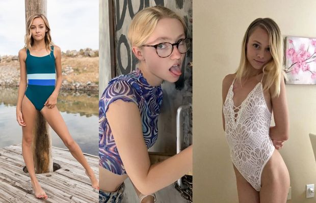 blonde in onepiece