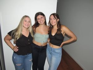 Three cuties hanging around. Who gets 1st touch?