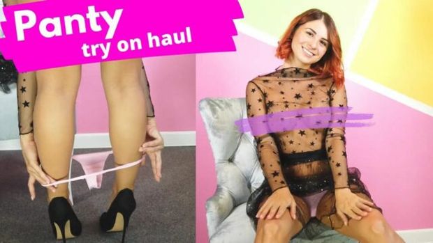 panties/lingerie tryon – see thru