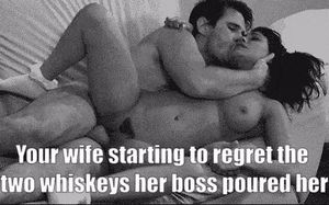 My wife’s drunk pussy started orgasming and she fell asleep on her boss’s spent penis.