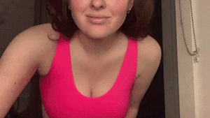 Sportsbra smile and flash