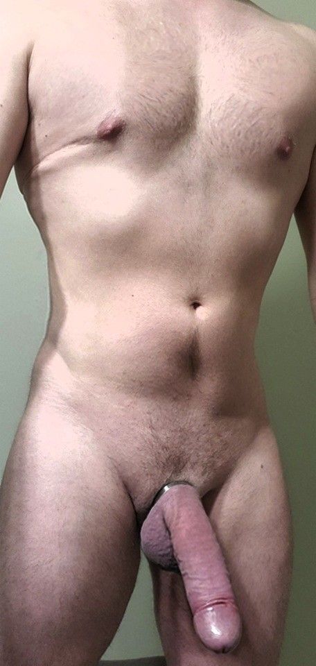 Trying out the new cock ring