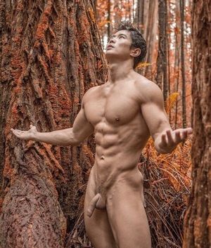 Asian Male Nude in Woods