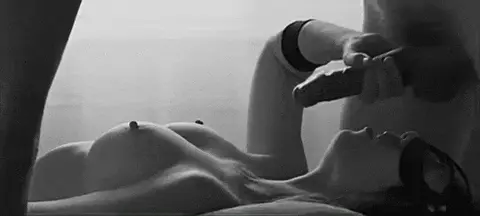 giving handjob while sucking balls