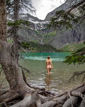 Nude in the mountains