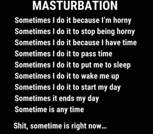 Reasons why we masturbate