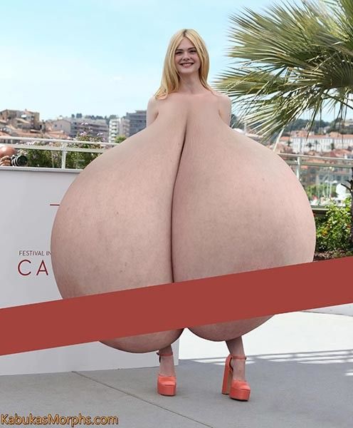 Elle Fanning Exposing Her Giant Tits Out In Public