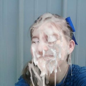 My slutty lil useless ex-girlfriend Jamie Chilson enjoys her massive bukkake facial