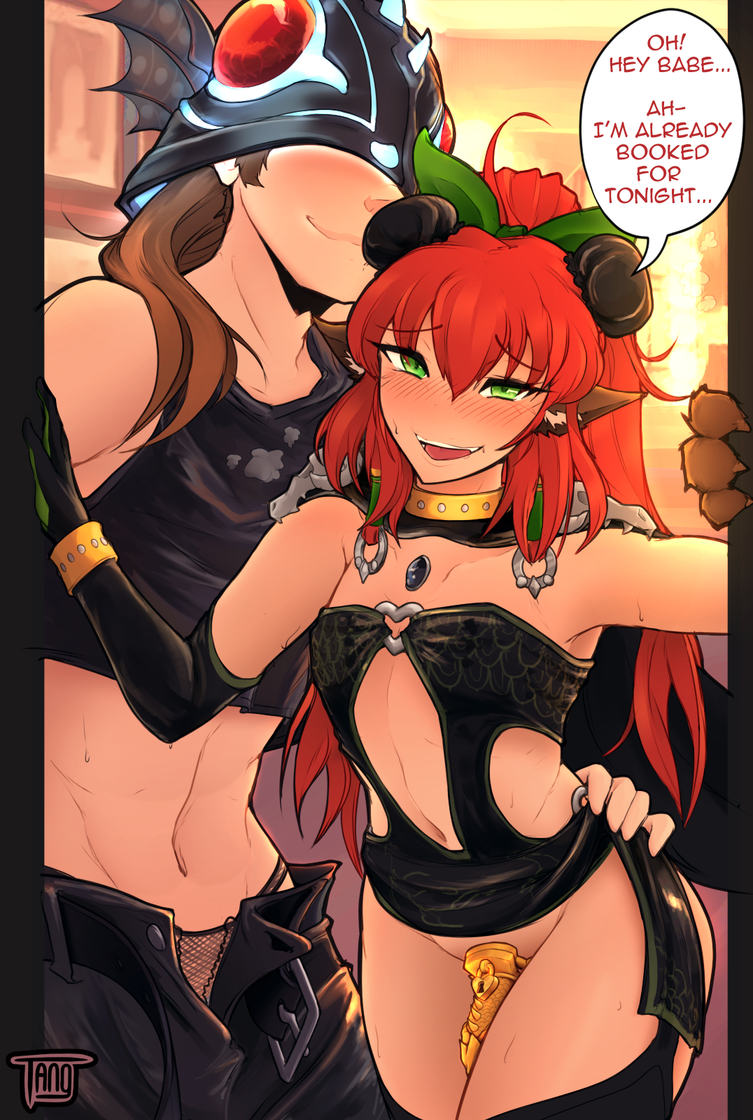 Tangs Golden locked femboi flirting