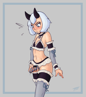 Tangs Demon Femboi leaking in steel cage