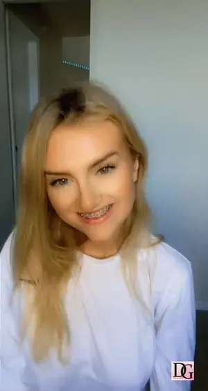 Blonde Shows Her Massive Tits