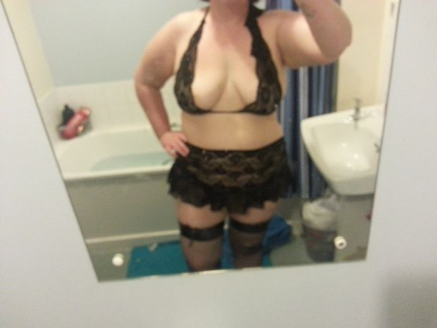 Granny shows her stockings