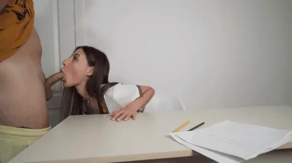 Student hot blowjob