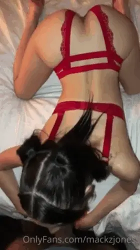 Gorgeous teen in lingerie sucking dick