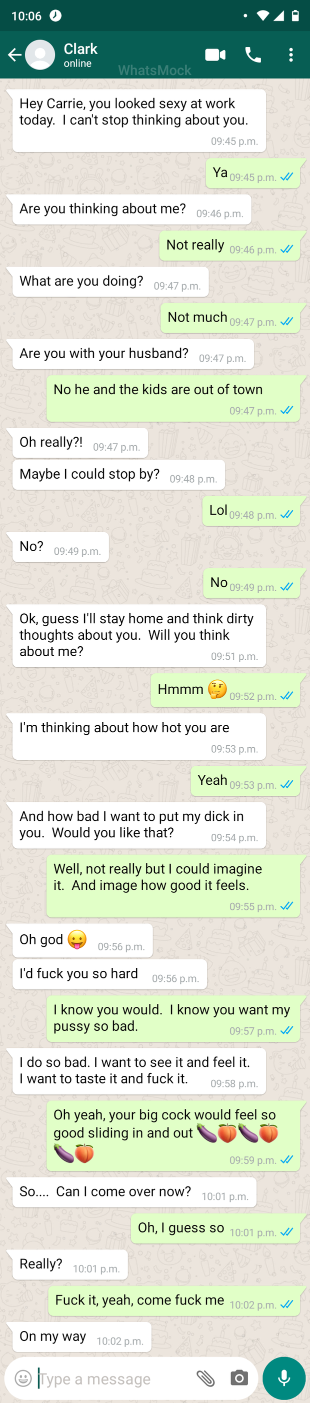Wife will play while hubby's away