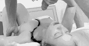 sucking balls with a stretch