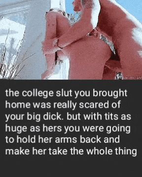 College bimbo takes huge cock