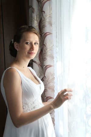 Pregnant teen posing