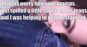 My girlfriend got the spaghetti stain out, but my grandpa created some new stains