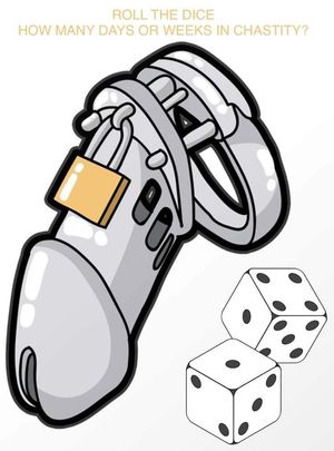 Chastity cage dice game