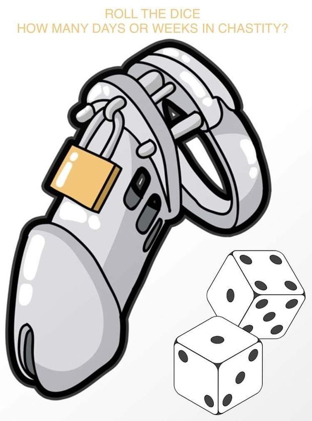 Chastity cage dice game