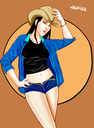 Cowgirl porn illustration by Valkizz Somme