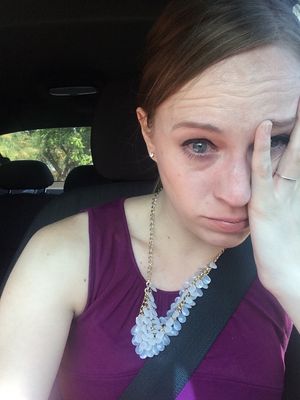 When She Knows a Huge Facial Is Coming....But She's Not Happy About It