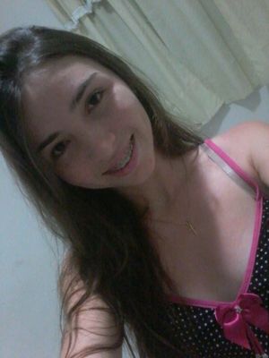 Brazilian teen (Taty) Taise Freitas in lingerie and braces